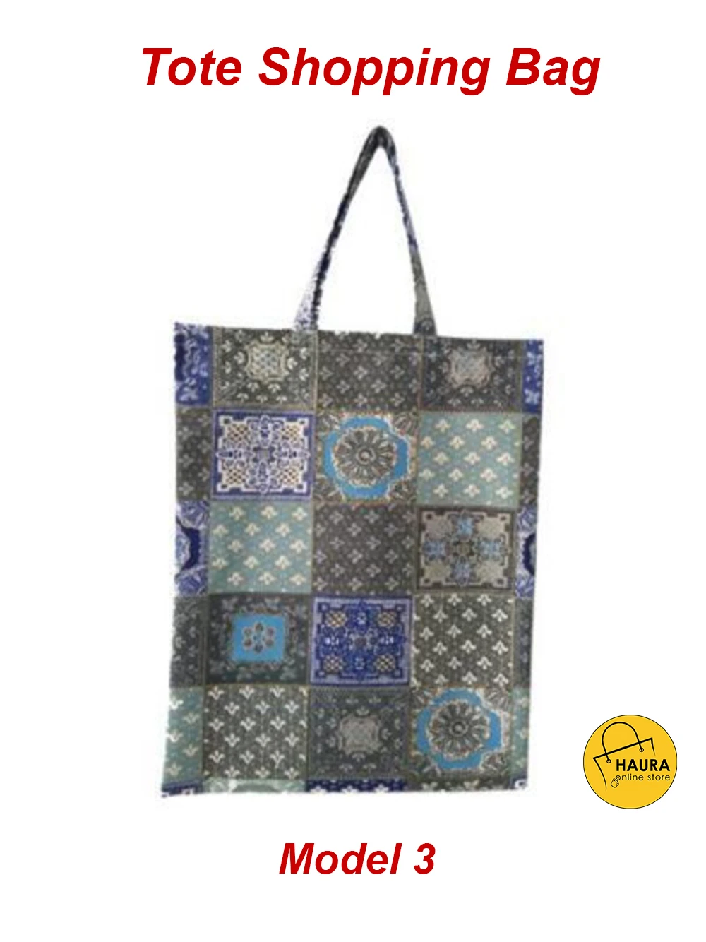 Authentic Vintage Old Fashion Traditional Patterned Shoulder Strap Shopping Beach Linen Cotton Fabric Retractable Tote Bag