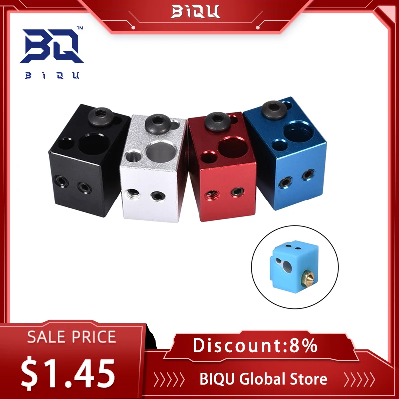 

V5 Aluminium Heat Block Silicone Sock 3D printer parts for V5 j-head High Temperature PT00 / Thermistor 3D Printer Hotend Kit
