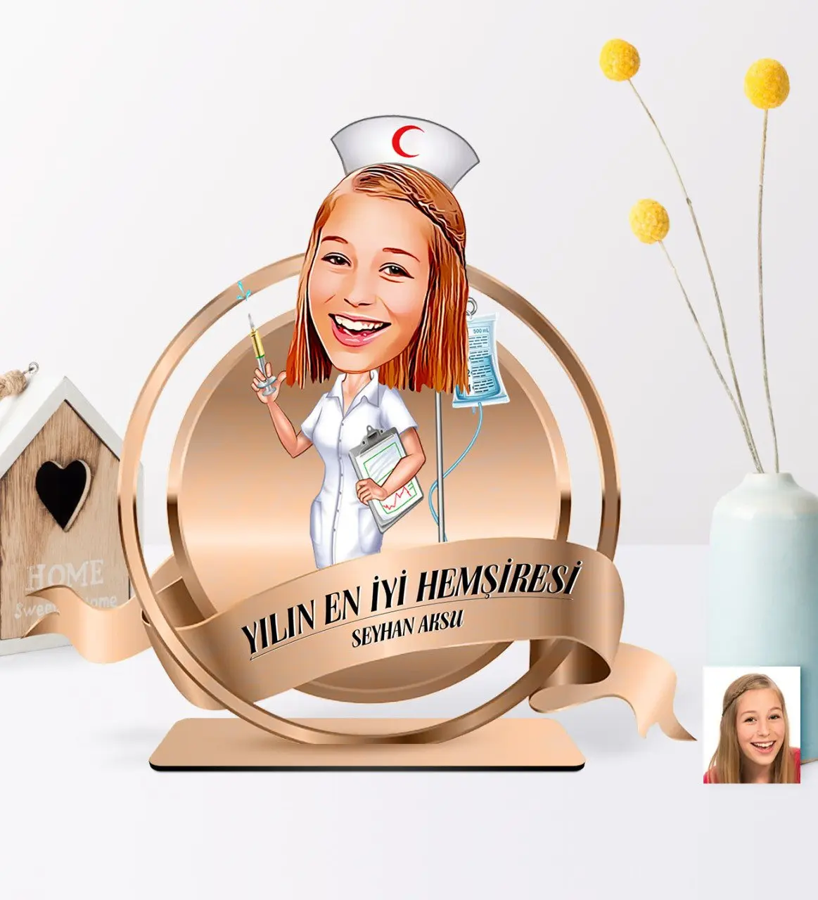 

Персонализированная трехмерная деревянная брелочная дощечка медсестры, надёжное качество, экономичное украшение для подарка