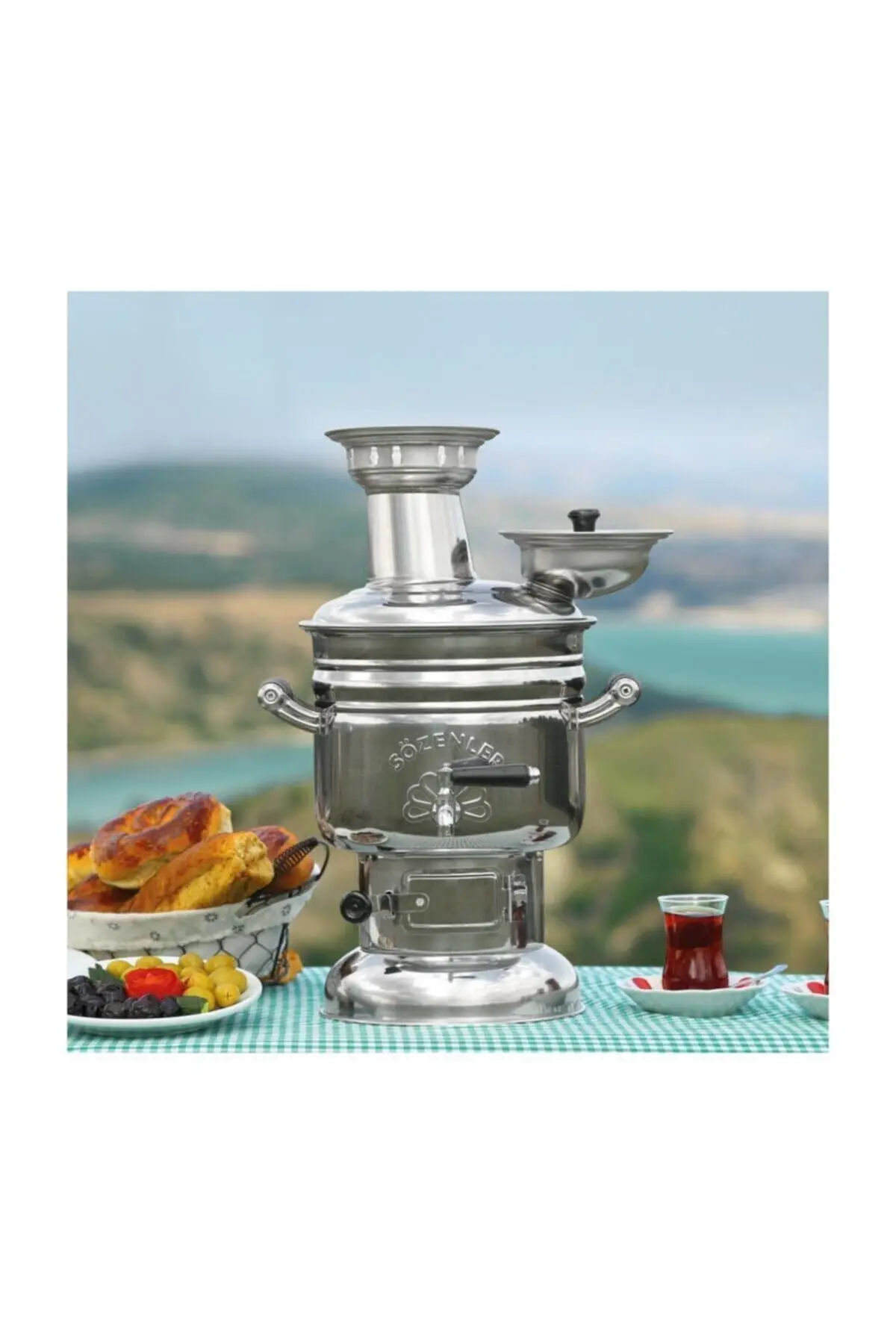 

4 Liter Chrome Wooden or Charcoal Samovar