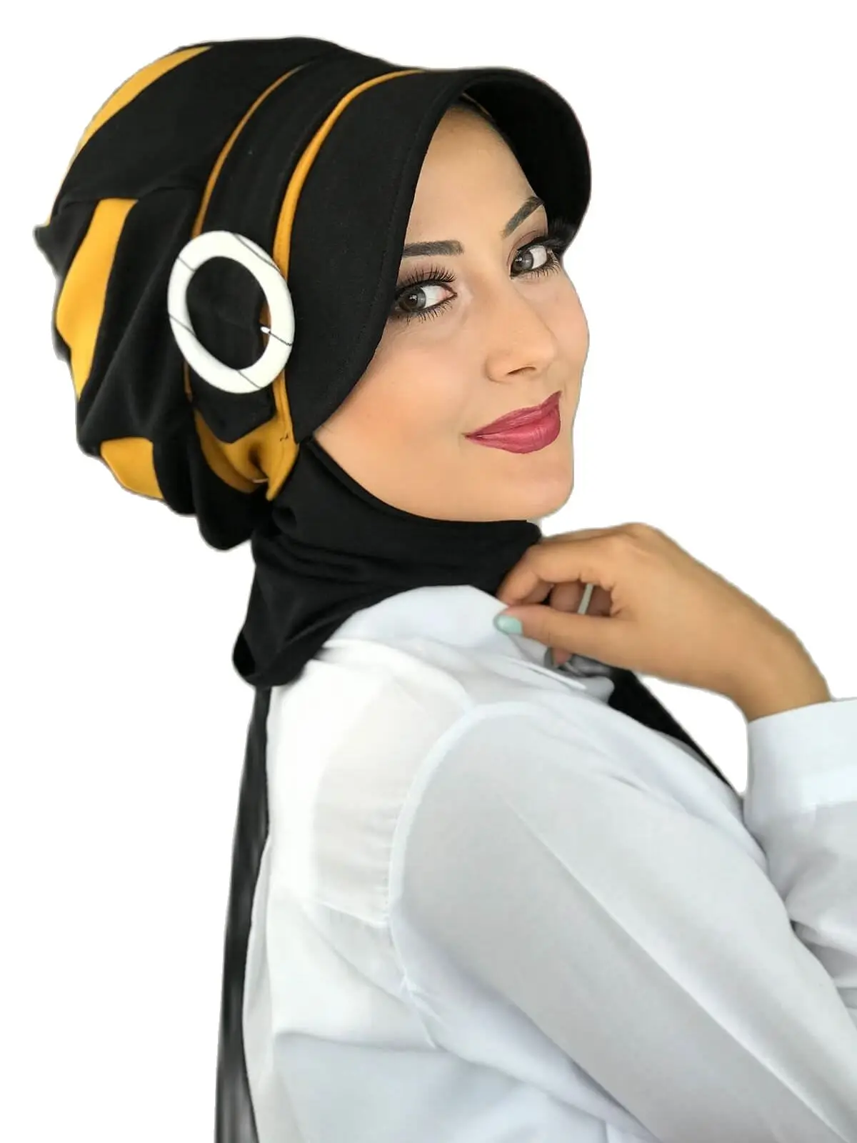 

2021 new Fashion Hijab Women Muslim Bathing Cap Islamic Hijab Scarf Neckerchief Black Hijab Hat