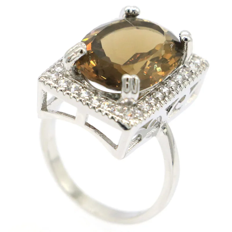 Изящные тонкие серьги 19x15 мм с фианитами для женщин|silver ring|black goldring ring |