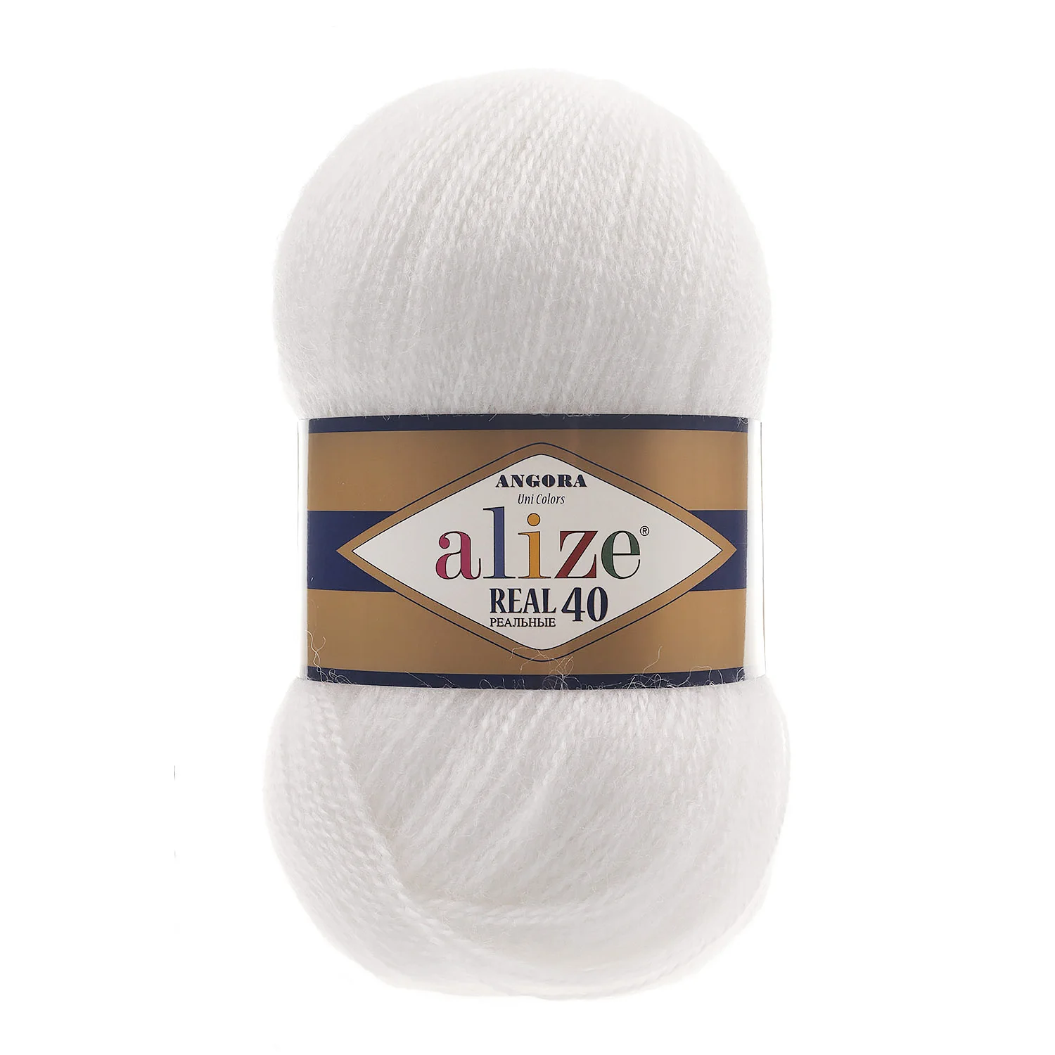 Пряжа Alize Angora Real 40 шерсть 40% акрил 60% полушерсть нитки для вязания вес мотка 100 гр