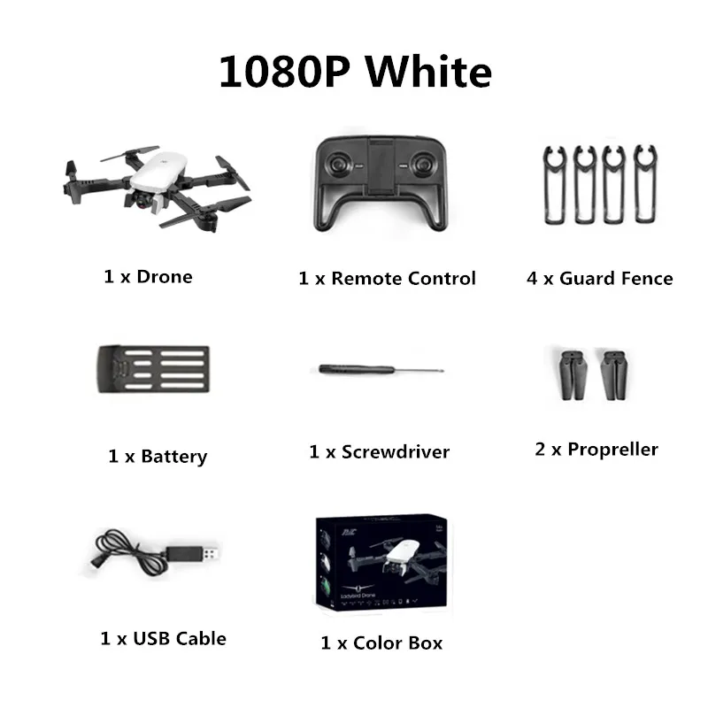 white R8 складной Радиоуправляемый квадрокоптер 4k селфи Дрон HD Двойная камера FPV Божья коровка высота удержания оптическая камера потока Дрон вертолет - Color: white