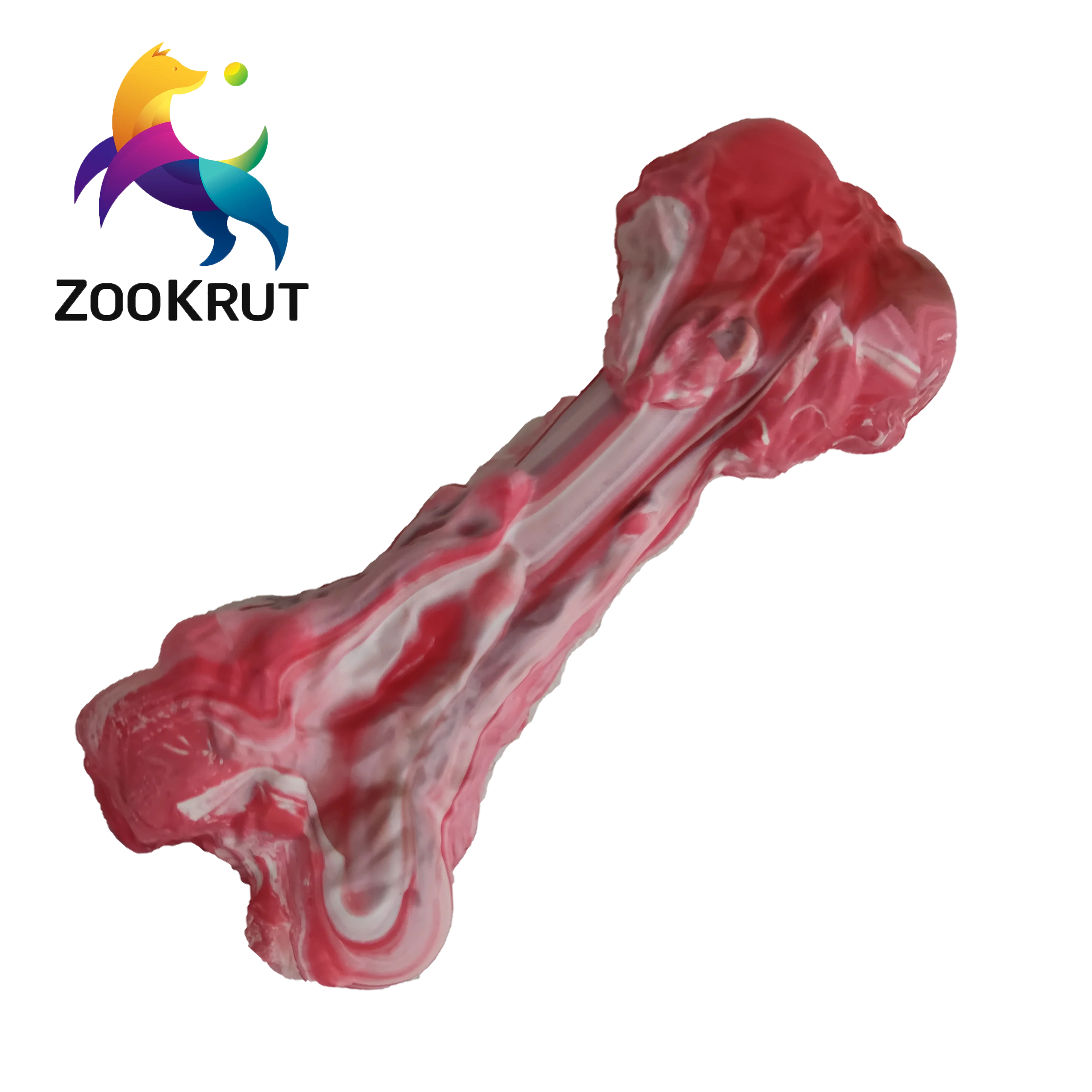 Игрушка для собак Кость Мясная из натурального каучука