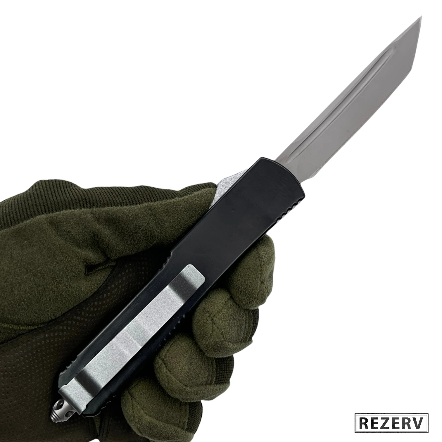 Нож фронтальный кнопочный &quotМамба-3&quot автоматический складной сталь 420