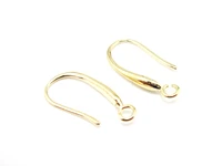earring hooks bolo gold earrings brass ear wire 19x9mm gold plated ear post 10pcs rp020