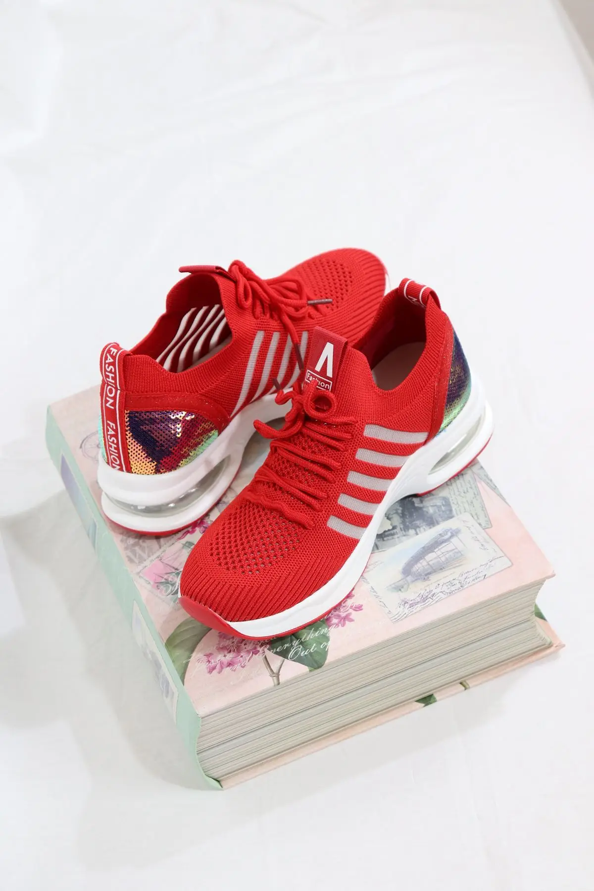 

Guja - 21Y301-8 Krmz Air Taban Triko Kadn Sneakers