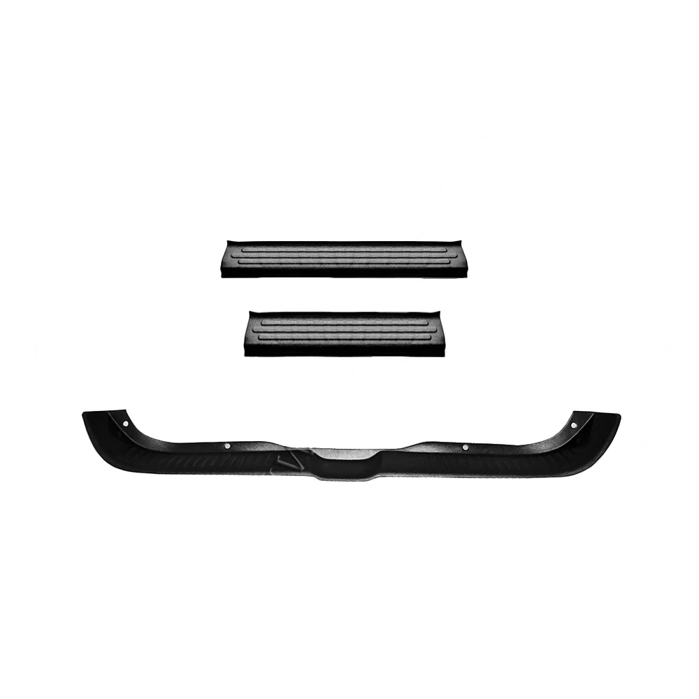 Защитный комплект для автомобиля Renault Sandero 2014-2017. Накладки на задний бампер и 4