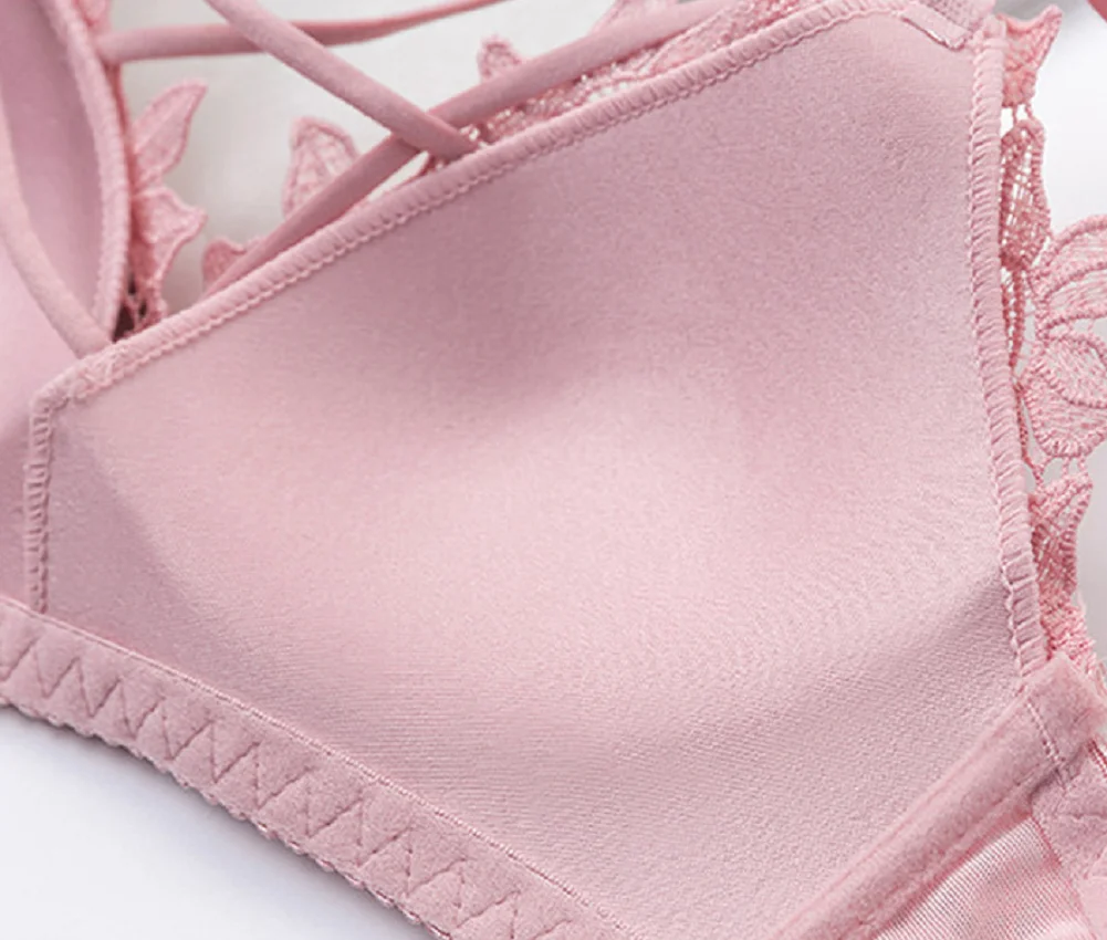 

Sexy Lace Bra And Briefs Set 2021Gathered Women Underwear Summer Household Two Pieces Suit