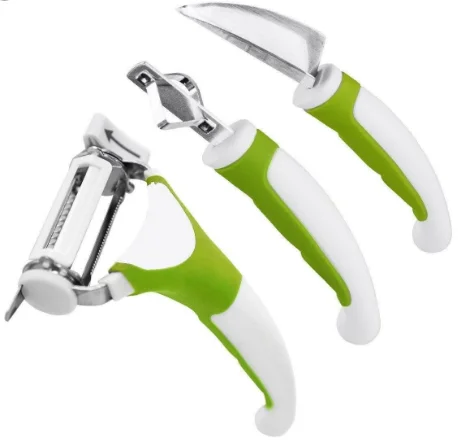 Set triple sliser and 2 knife vegetable cutter (White Green) |