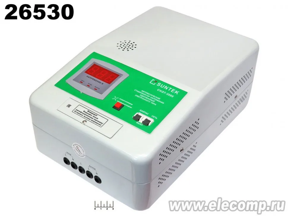 СТАБИЛИЗАТОР НАПРЯЖЕНИЯ ОДНОФАЗНЫЙ 3000W SUNTEK НАСТЕННЫЙ/НАПОЛЬНЫЙ |