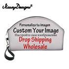 Женская сумка для макияжа из искусственной кожи NoisyDesigns, большой косметический чехол для девочек, косметичка для хранения, Прямая поставка