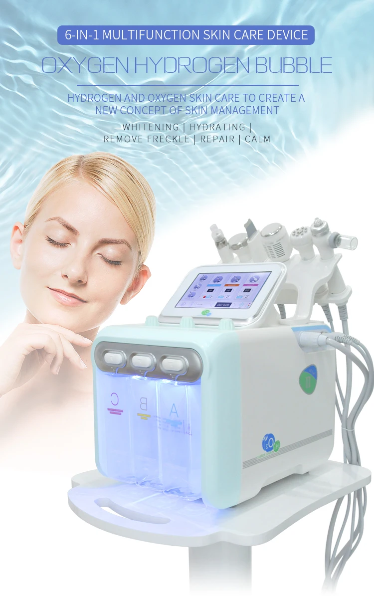 H2O2 Аква машина для красоты лица 20% скидка 6 в 1 гидродермабразия H2O2|Светодиодная