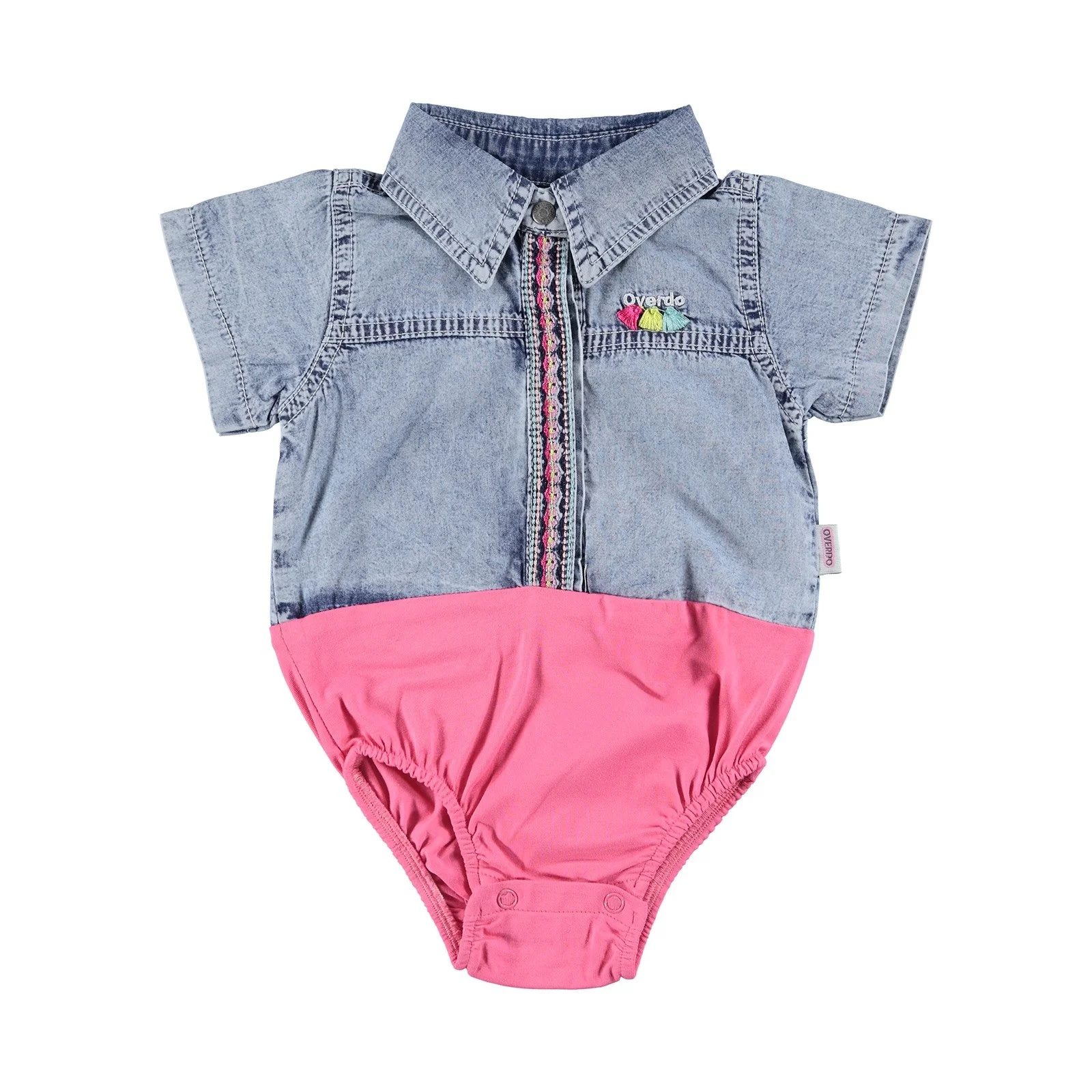 Ebebek Overdo/рубашка с короткими рукавами и вышивкой для маленьких девочек боди| |