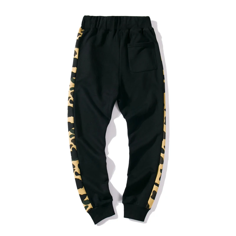 Камуфляжные леггинсы BApe head WGM камуфляжные зеленые желтые в стиле Харадзюку