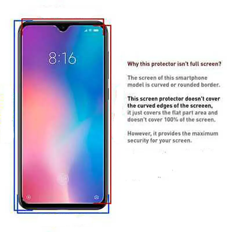 Защита экрана для Xiaomi Redmi Note 8T закаленное стекло 9H 2.5D Премиум-стекло 0 3 мм |