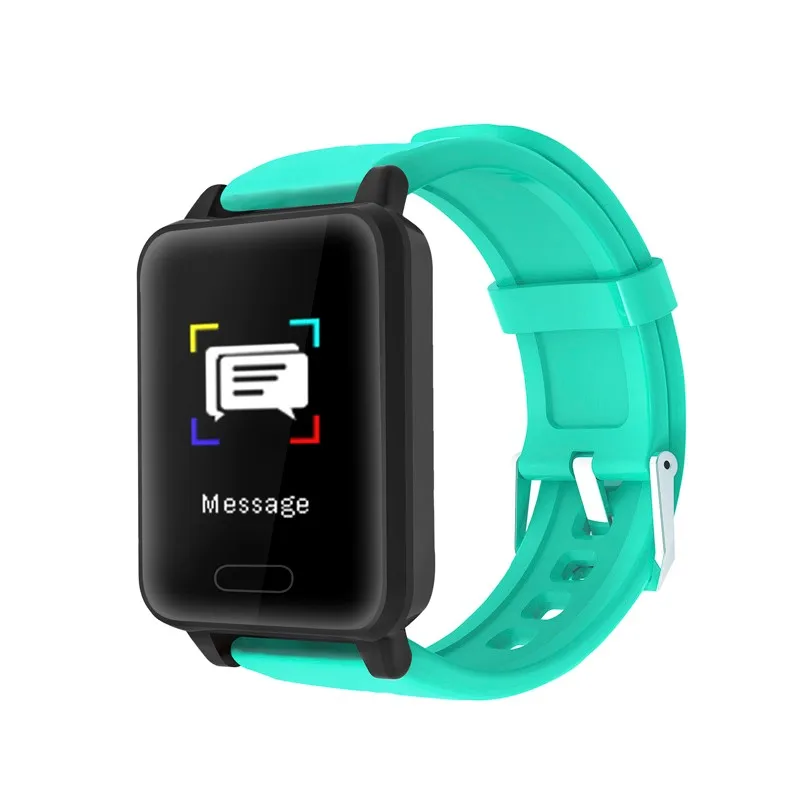 Зеленый Смарт-часы с Bluetooth, мужские, кровяное давление, круглые, умные часы, женские часы, водонепроницаемые, спортивный трекер, WhatsApp для Android Ios - Цвет: Зеленый