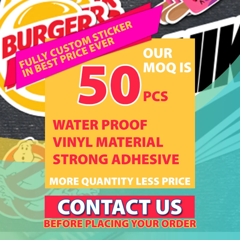 Квадратная наклейка на заказ для фирменного логотипа с высококачественной