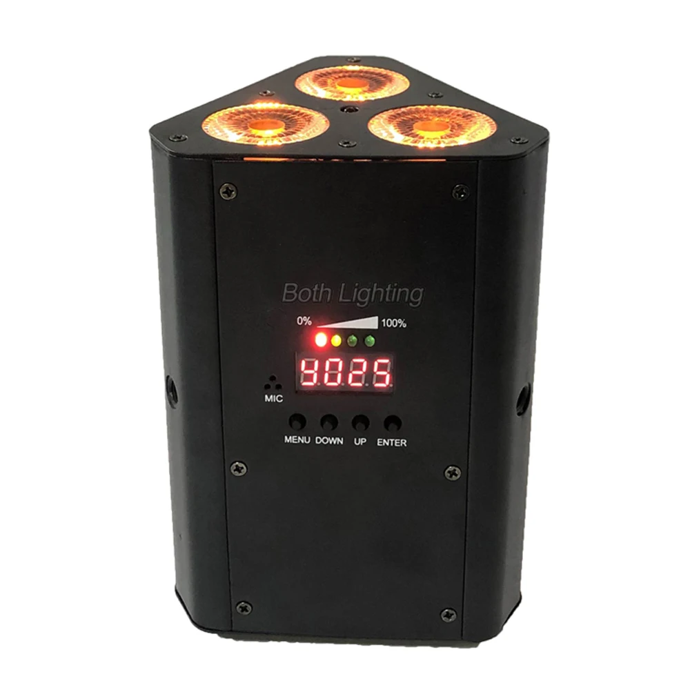 DJ Клин литиевая батарея мощность 3X18w RGBWA УФ беспроводной DMX шестигранный цветной