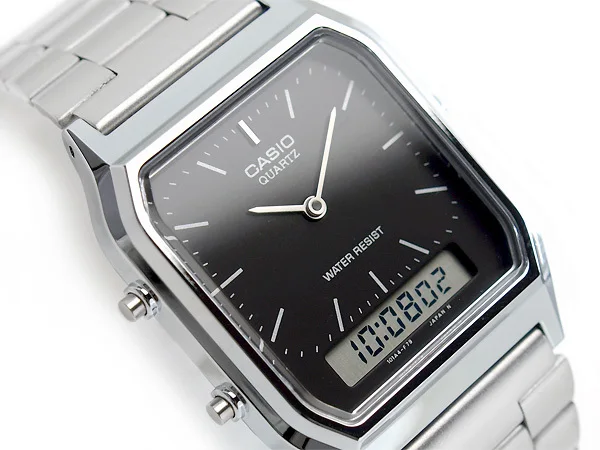 Часы-Будильник Casio аналоговые и цифровые со стальным ремешком | Наручные часы