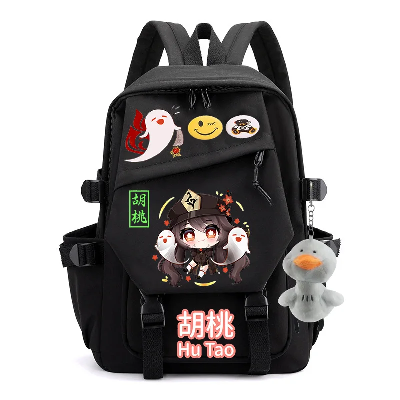 

Fashion Youth Genshin Impact Anime Teen Boys and Girls Student School Bag Laptop Bag Travel Backpack