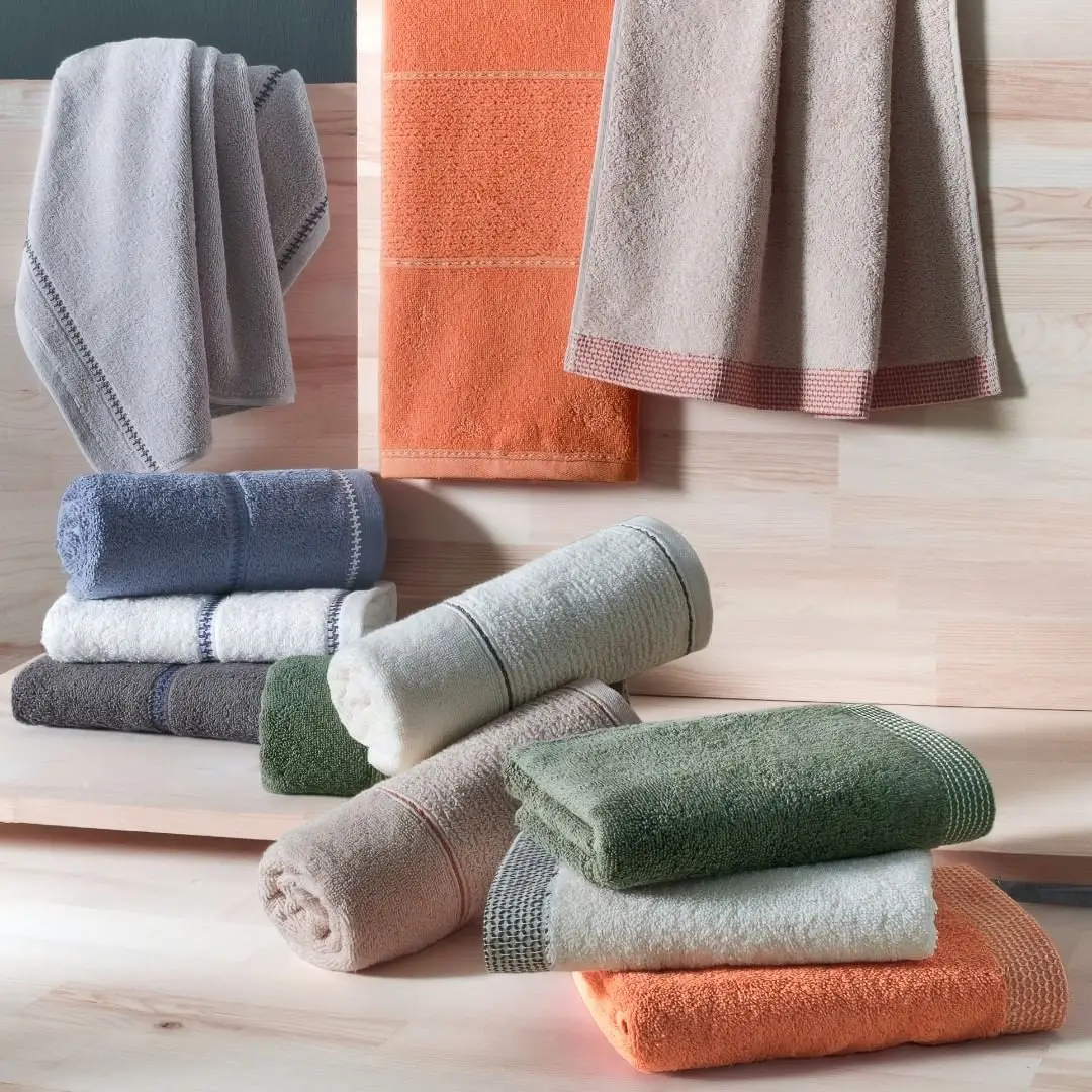 %100 Pure Cotton Bath Towels, Super Soft & Absorbent, 50x90c