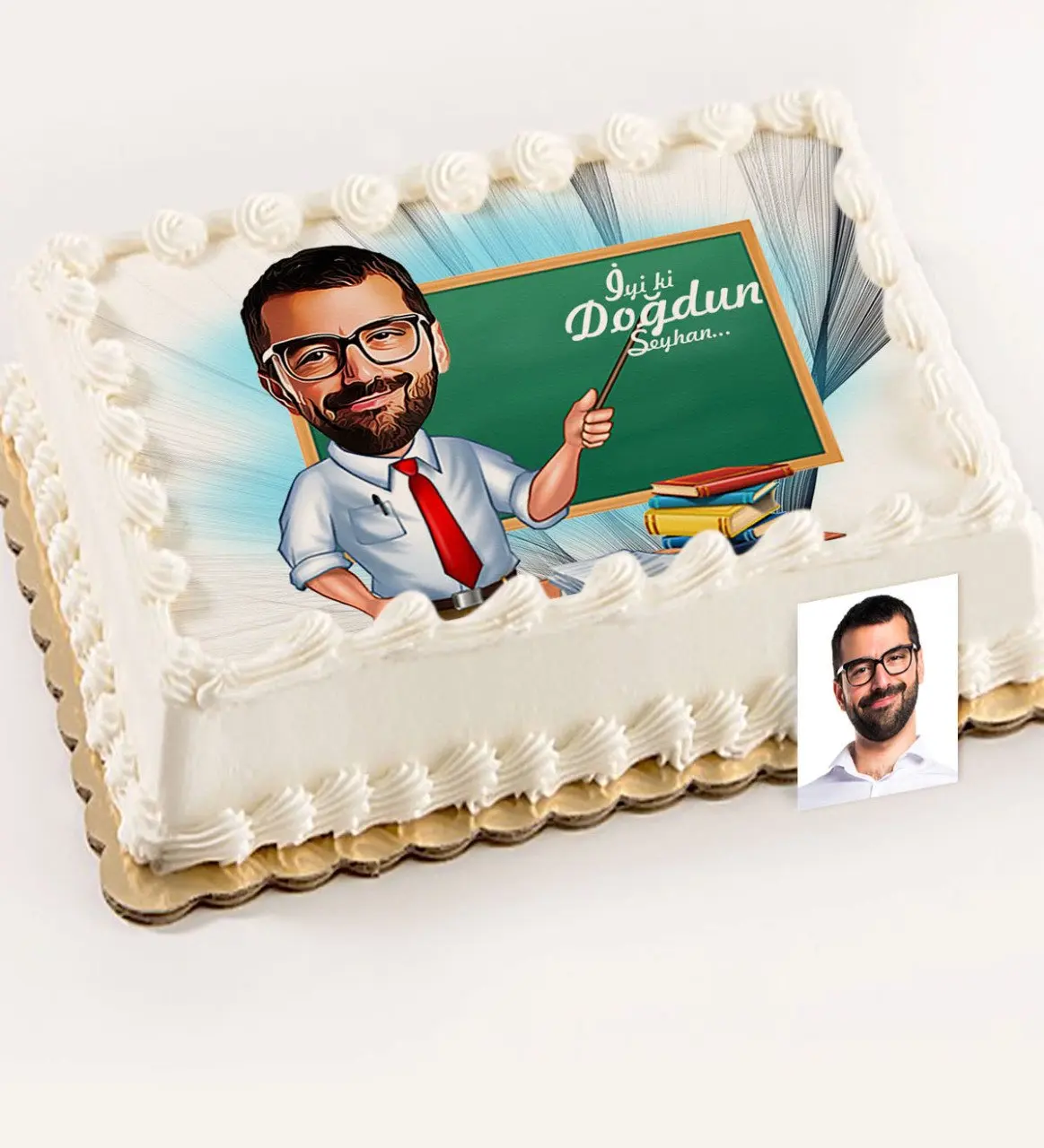 Персонализированный мистер учитель мультяшный принт возрастной торт для