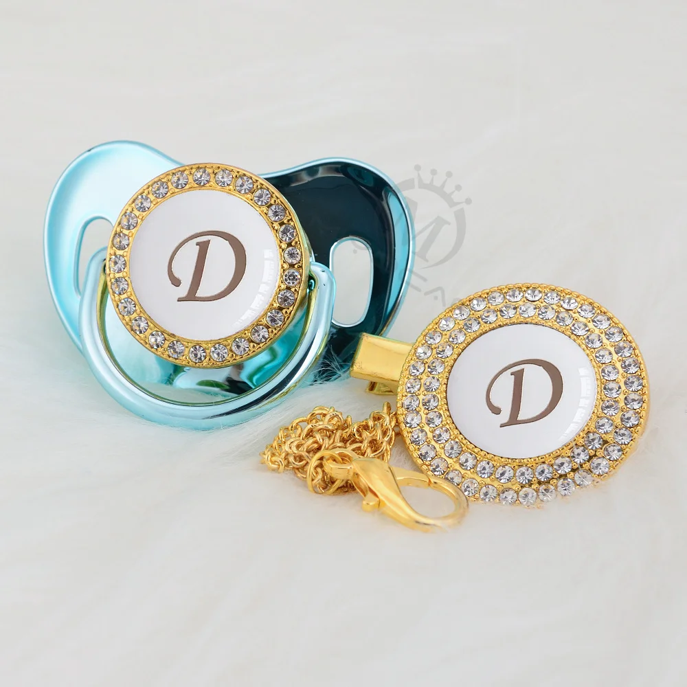 Милое украшение имя миокар буква D набор зажимов для соски и пустышки без