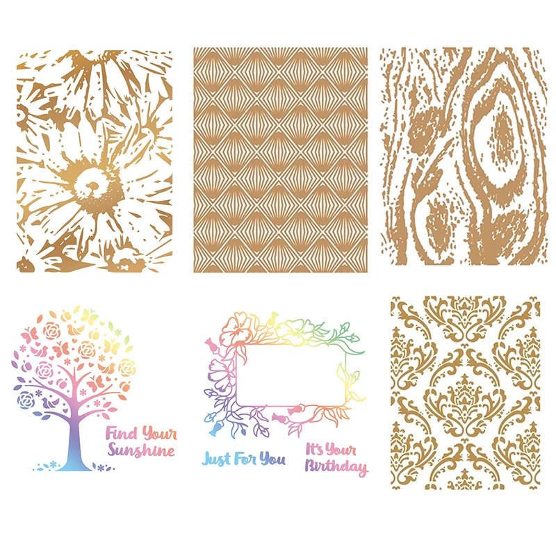 Подсолнух лай дерево слова рамка Горячая фольга пластины штампы трафареты для DIY