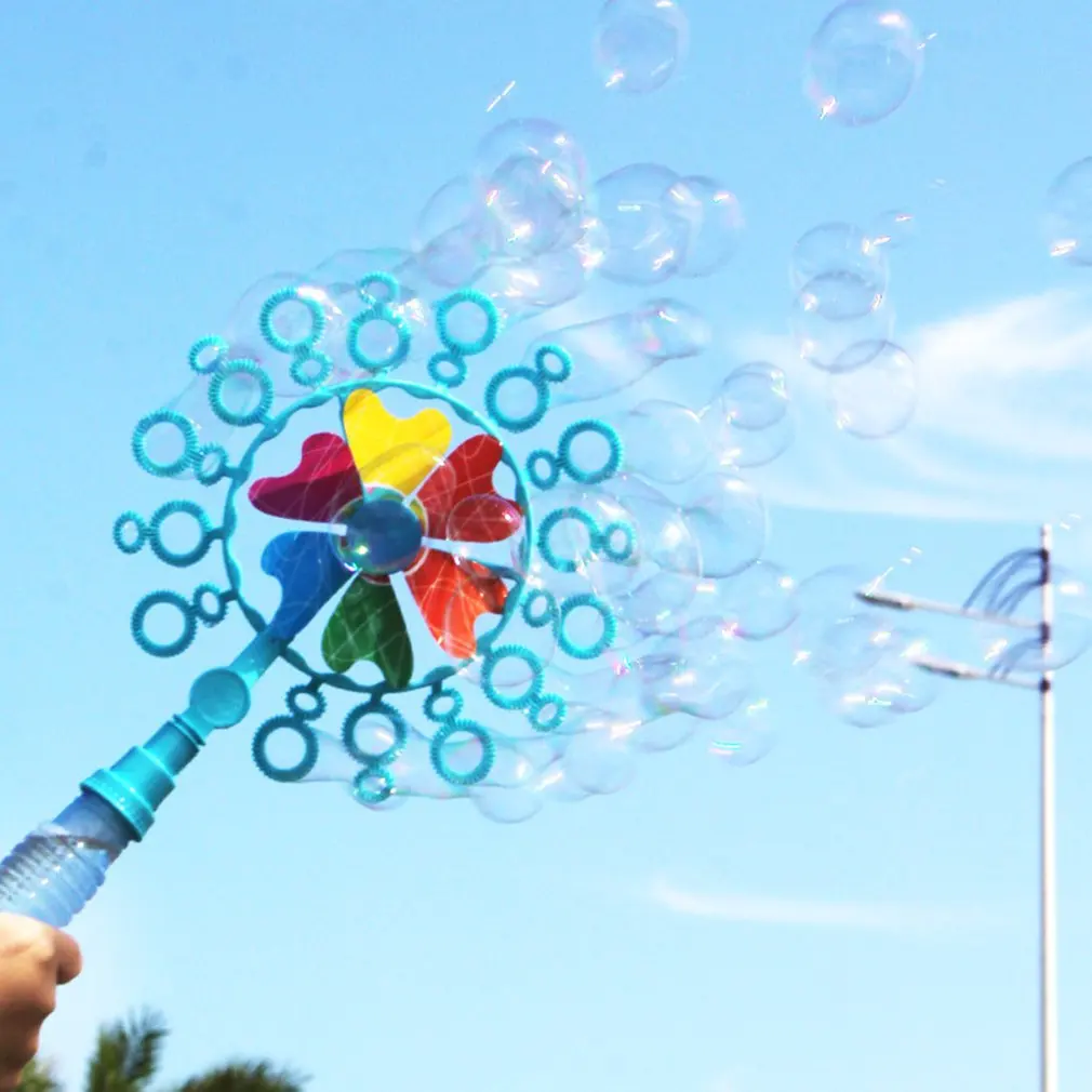 

Bubble Machine Toy Windmill Bubble Machine Blowing Bubbles Children's Toys Outdoor Fun Toys Kids Birthday Gift
