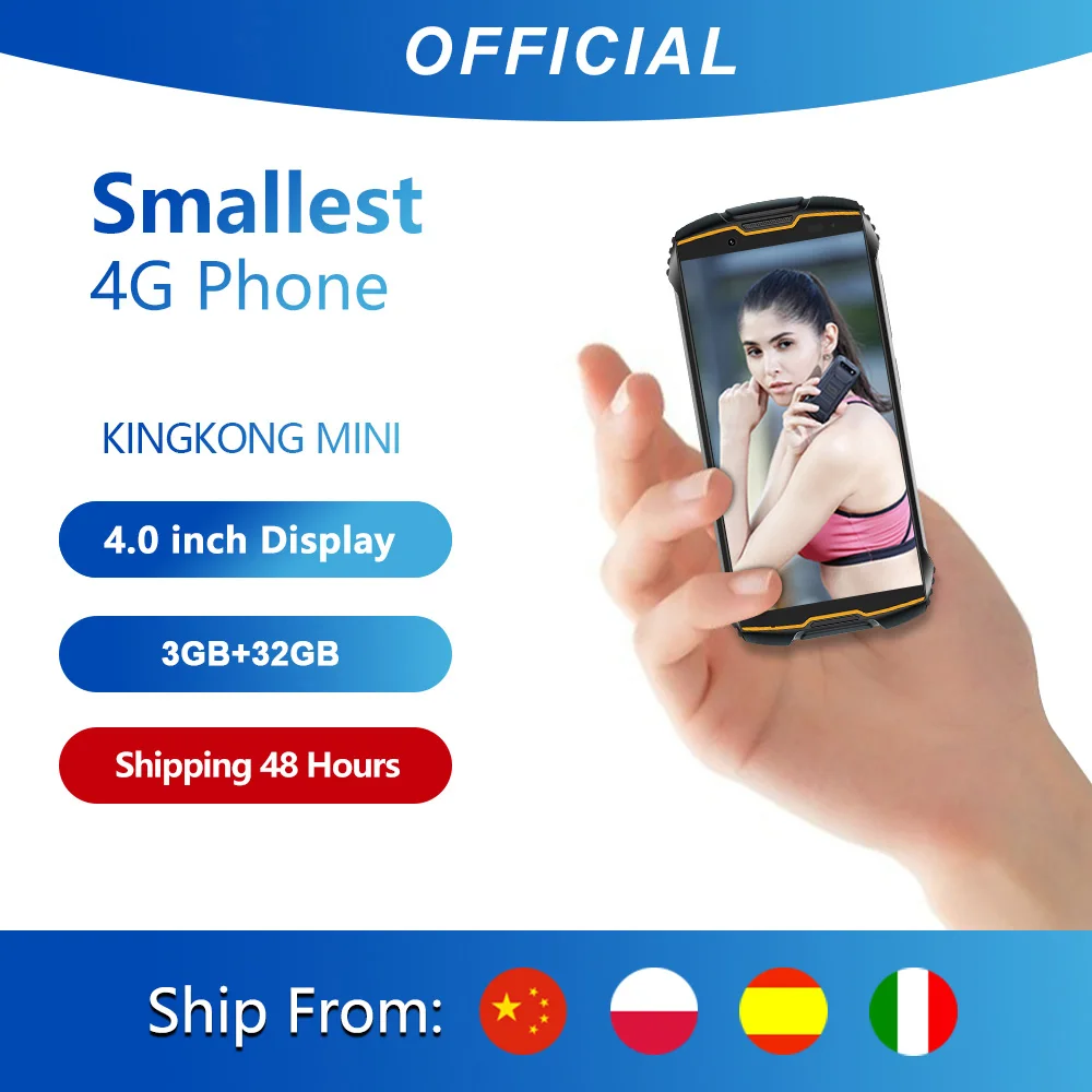 Cubot KingKong MINI Компактный телефон 4 &quotQHD + 18:9 экран Прочный Защитный