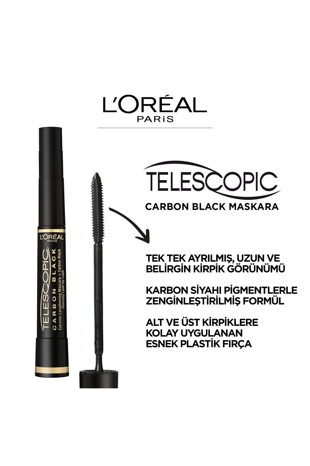 telescopic black carbon mascara