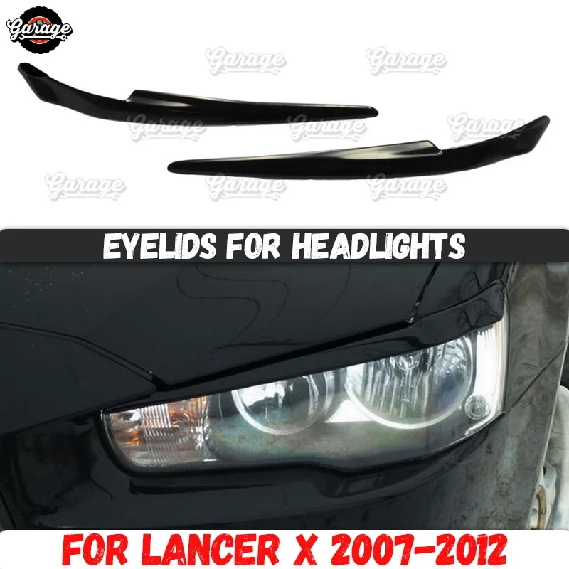 Накладки для фар Mitsubishi Lancer 10 2007 2012 из АБС пластика|Хромирование| |