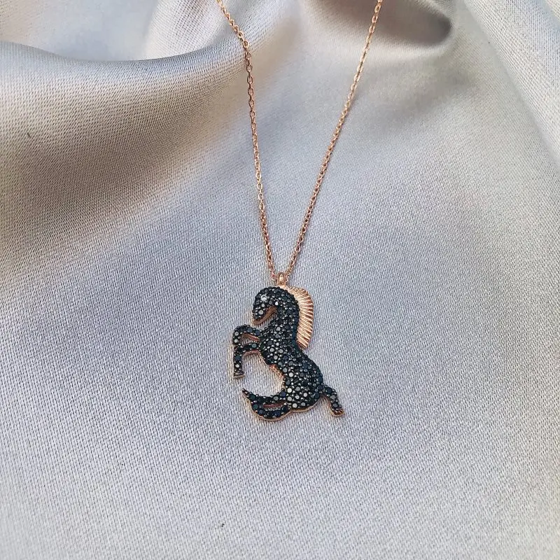 

Endless Horse 925 Sterling Silver Necklace Women Girls Gift Jewelry Accessories Fashion Handmade Elegant Chain