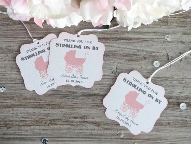 Пользовательские девушки подарок на вечеринку в честь рождения ребенка бирки