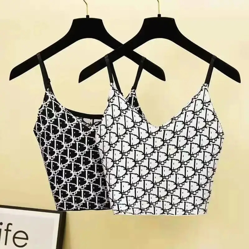 

Lined Short Printed Letter Vest New Style Ladies Tube Top Crop Top Letter Printed Tight Fashion Corset