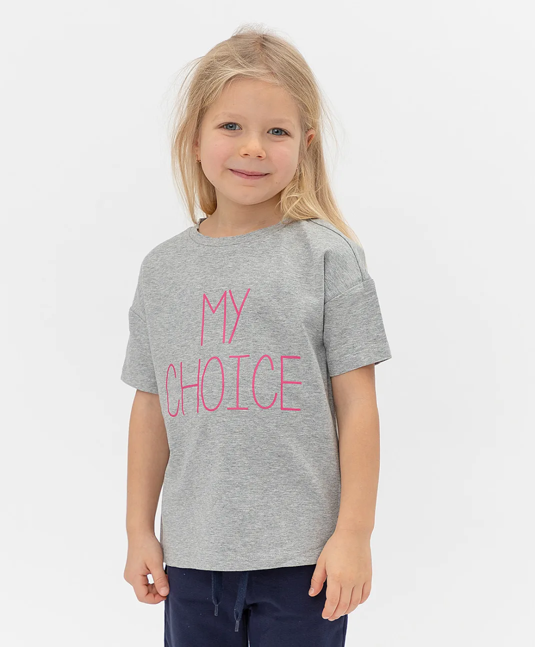 Серая футболка Button Blue для девочек | Детская одежда и обувь