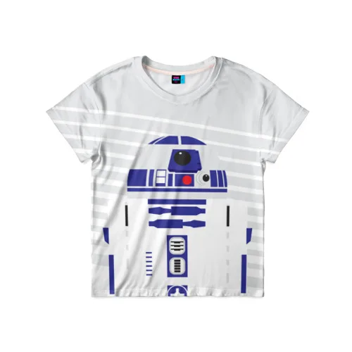 Детская футболка 3D R2-D2 для мальчиков и девочек Легкая с рисунком | Мать ребенок