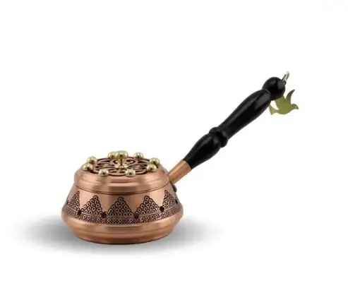 

Copper Tütsülük Handmade Grape Pattern Medium Size authentic design all hand işçiliği home decoration censer clean air