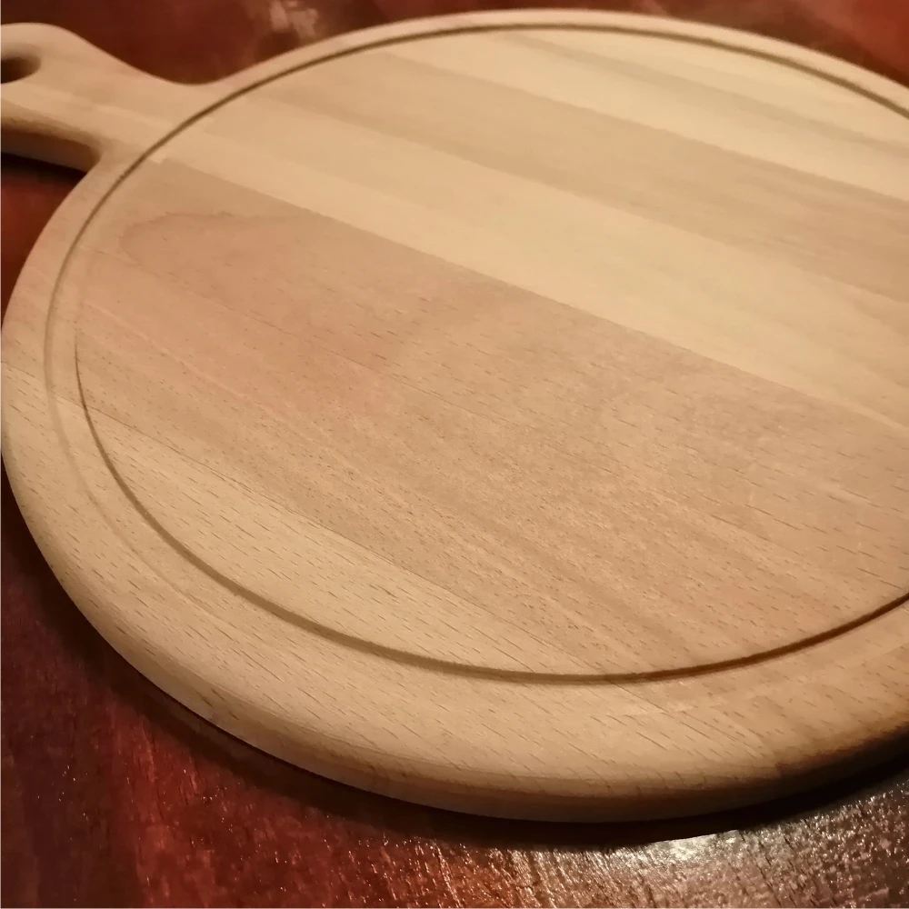 Доска деревянная круглая для разделки и сервировки стола доска кухни
