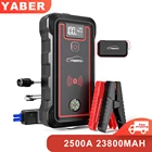 Пусковое устройство YABER, пусковое зарядное устройство для автомобилей, автомобильное зарядное устройство 12 В, аккумулятор YR800 2500A 23800 мАч, автомобильный бустер, автомобильный аккумулятор