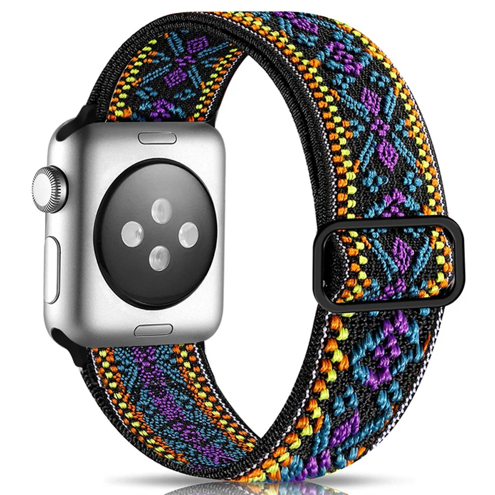 Scrunchie Strap For Apple watch band 44mm 40mm 38mm 42mm 41mm 44mm Nylon bracelet correa iWatch Serie 4 5 3 2 1 SE 6 7 45mm 41mm