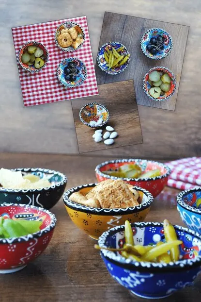 

Handmade Authentic Patterned Ceramic Bowl Set (8cm - 3 Pieces)