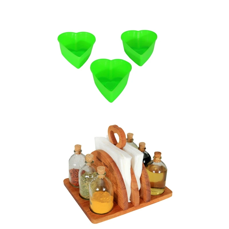 

Wooden Napkin Oil-Vinegar Spice Cake Mold Set