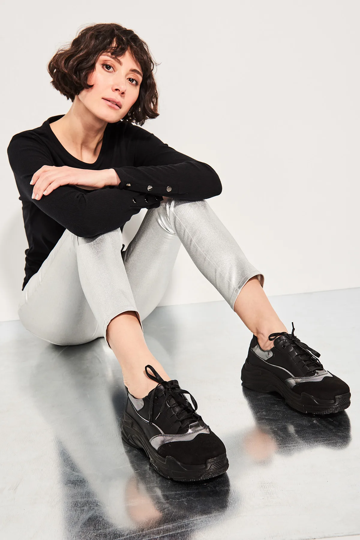 SOHO смешанные светильник Цвет женская обувь на не сужающемся книзу массивном