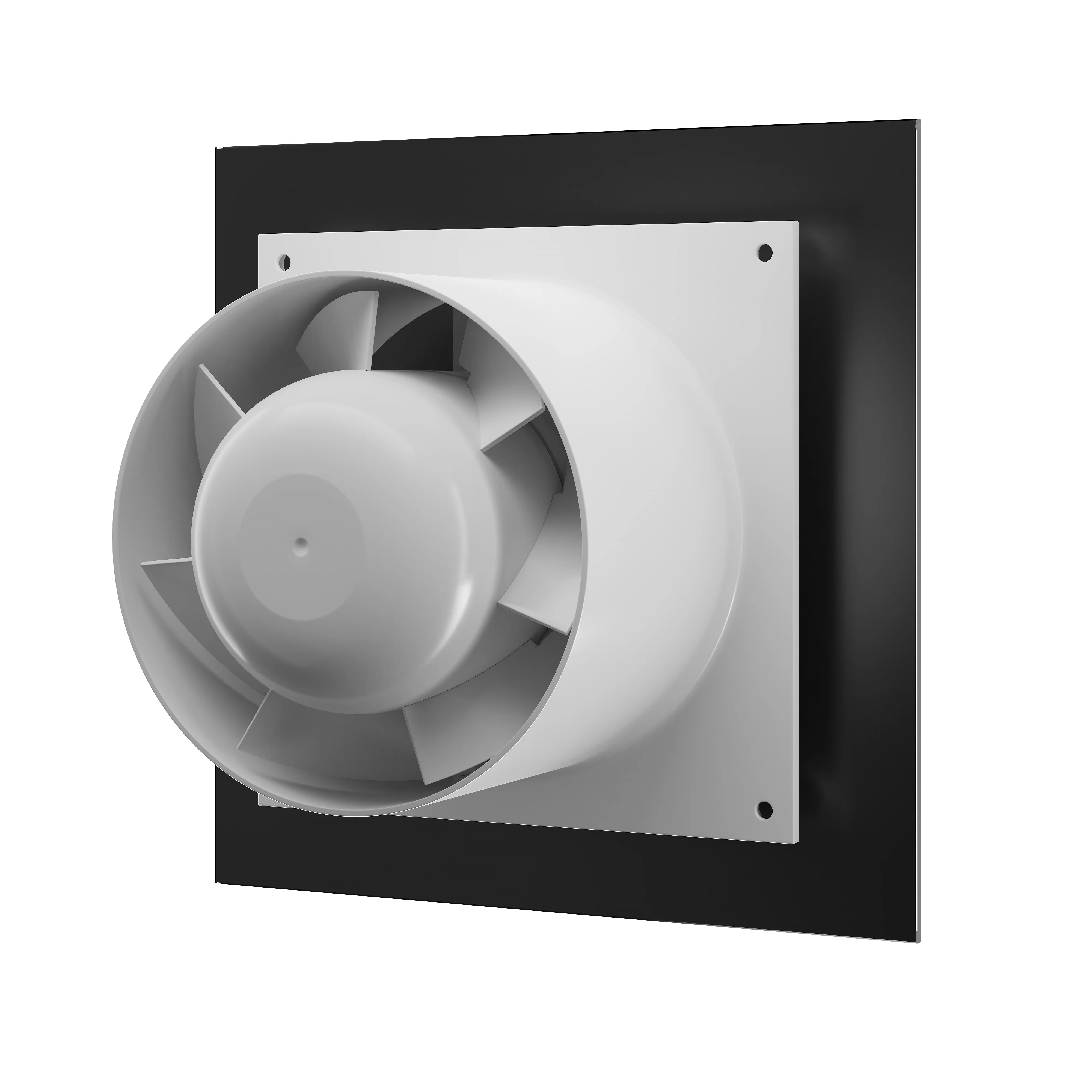 Вентилятор осевой вытяжной DOSPEL Veroni Glass 100 S BLACK с декоративной лицевой панелью -