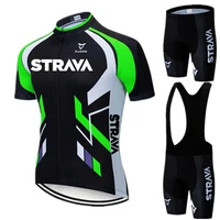 strava bike team cycling jersey bib sets men 2021 mountain bike clothing suit racing sport bicycle wear clothes ropa ciclismo