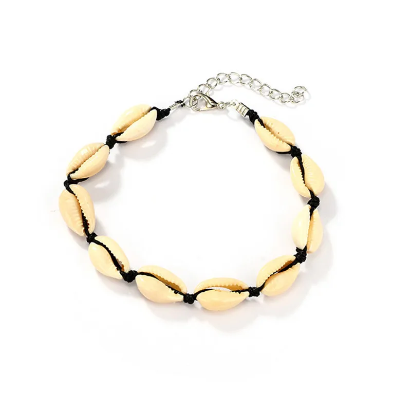 Богемные простые браслеты на ногу женские пляжные ветровые оболочки ножной