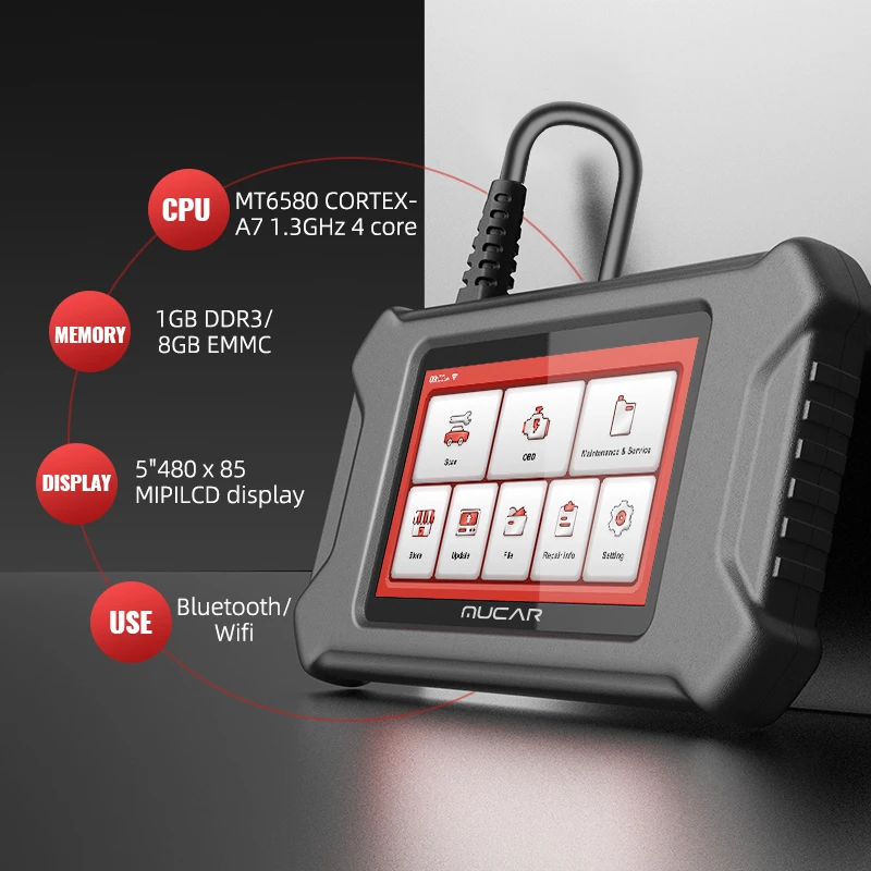 Полная диагностика системы Mucar CS99 OBD2 Автомобильный сканер OBDII для сброса масла SAS